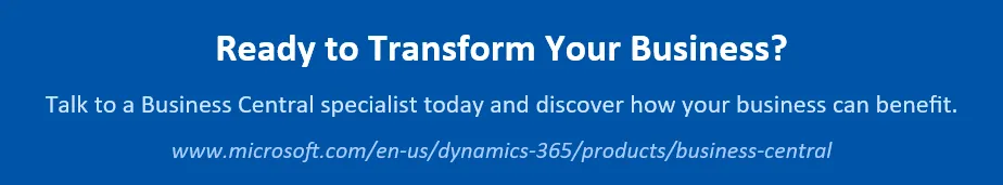 Ready to transform your business with Business Central